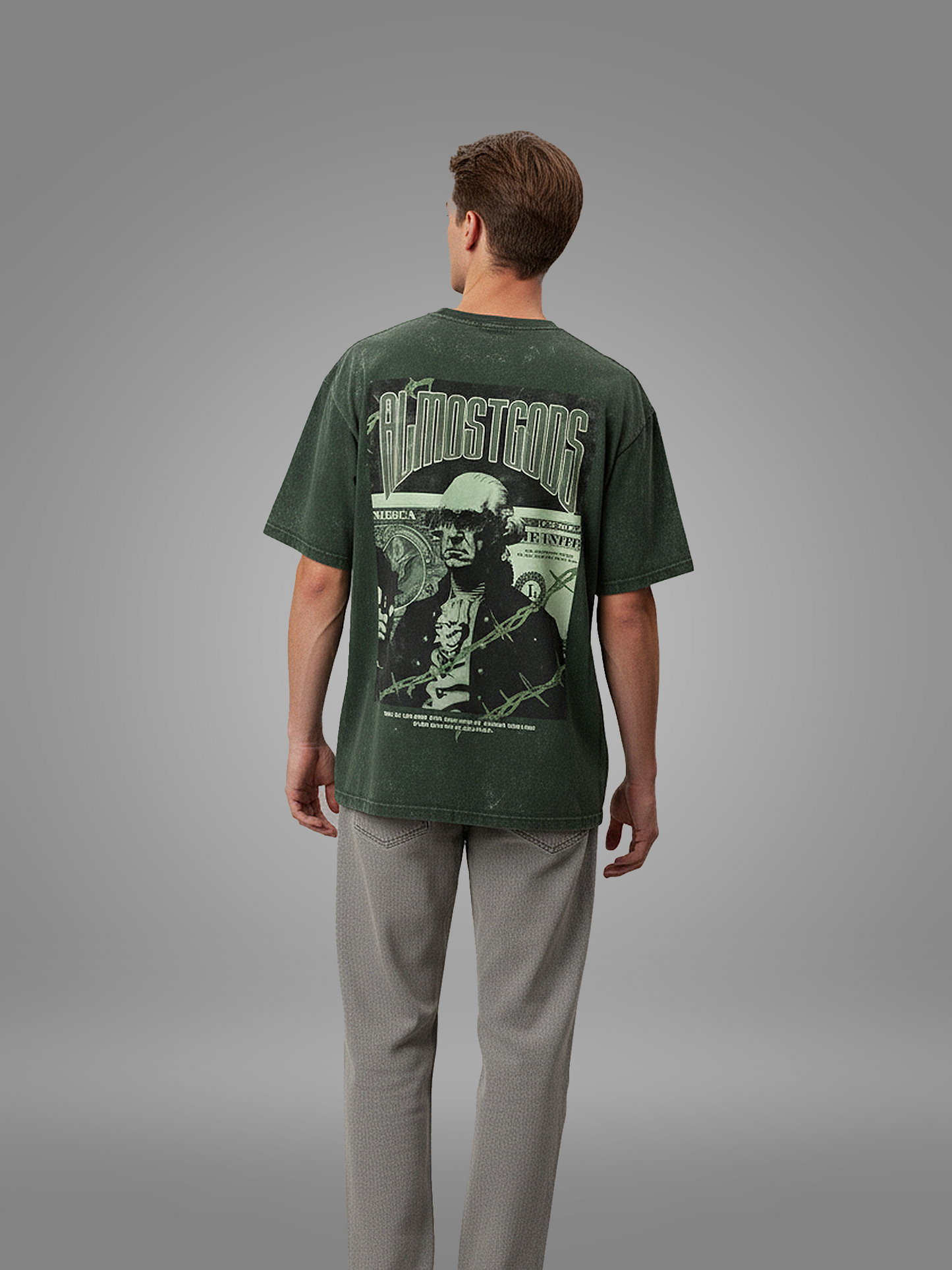 Money Talks – Acid Wash Oversized Tee