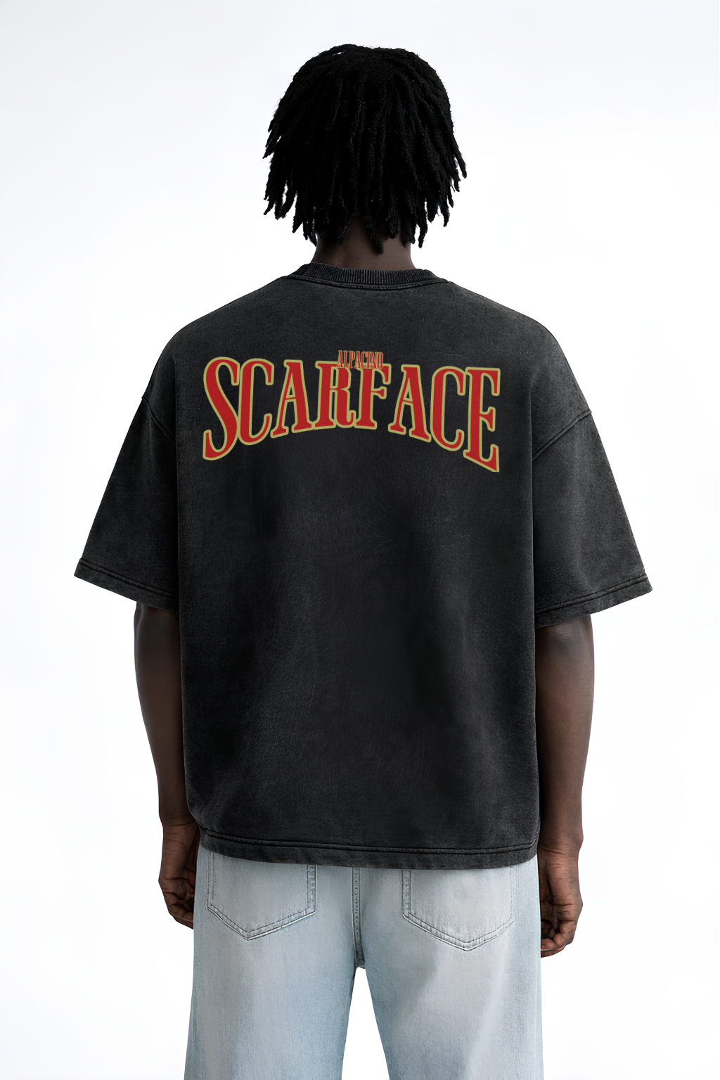 Scarface Acid Wash Oversized Tee