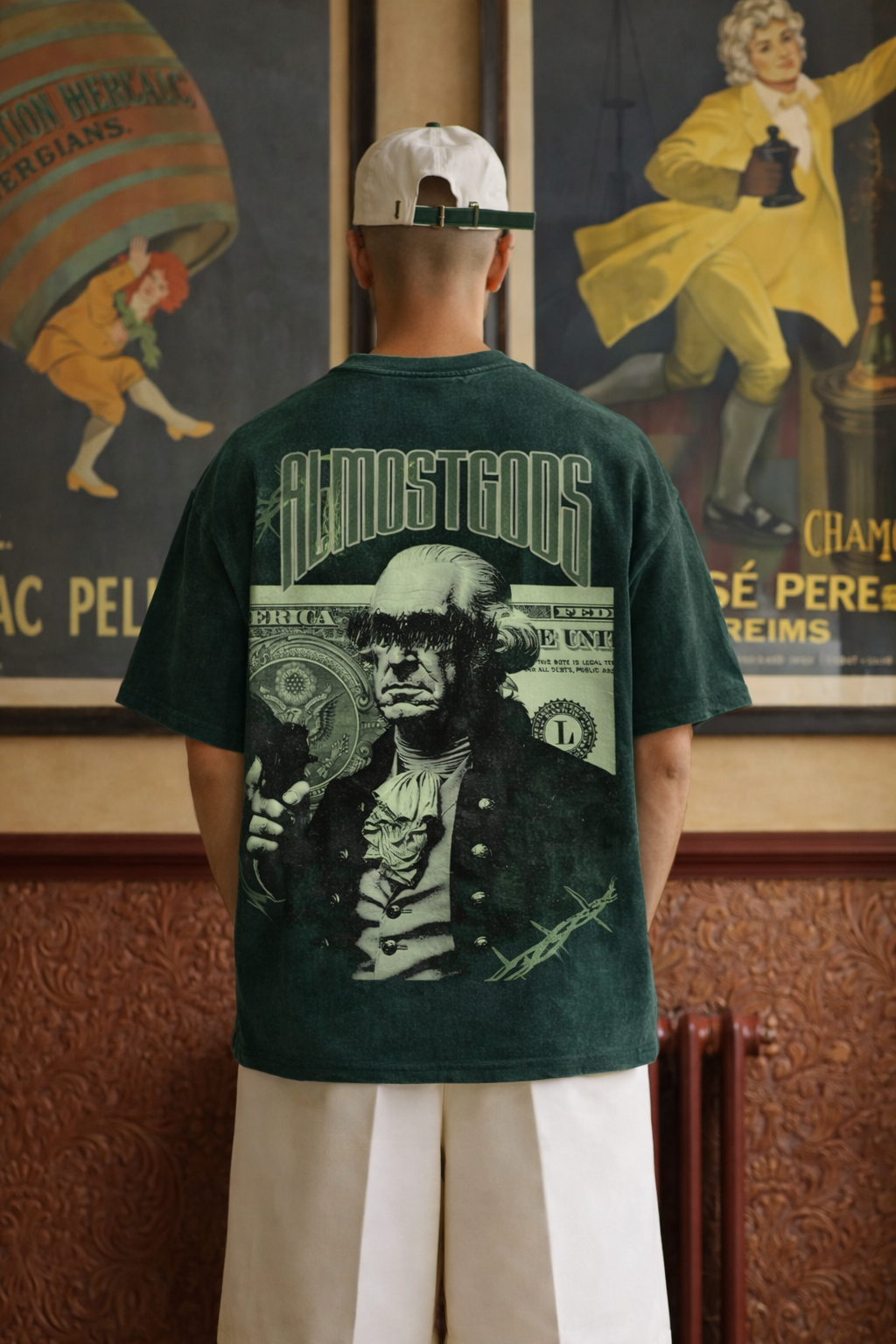 Money Talks Acid Wash Oversized Tee