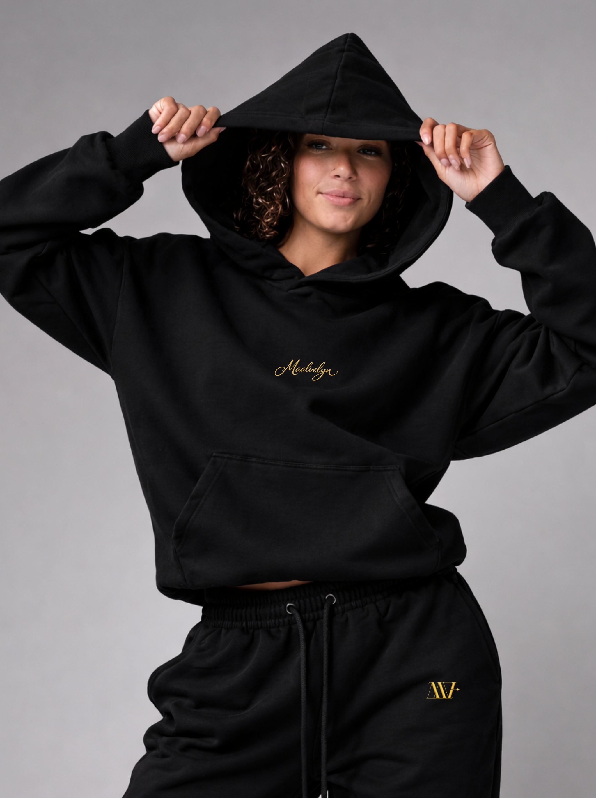 Maalvelyn Originals Black Hoodie & Pant Co-Ord Set
