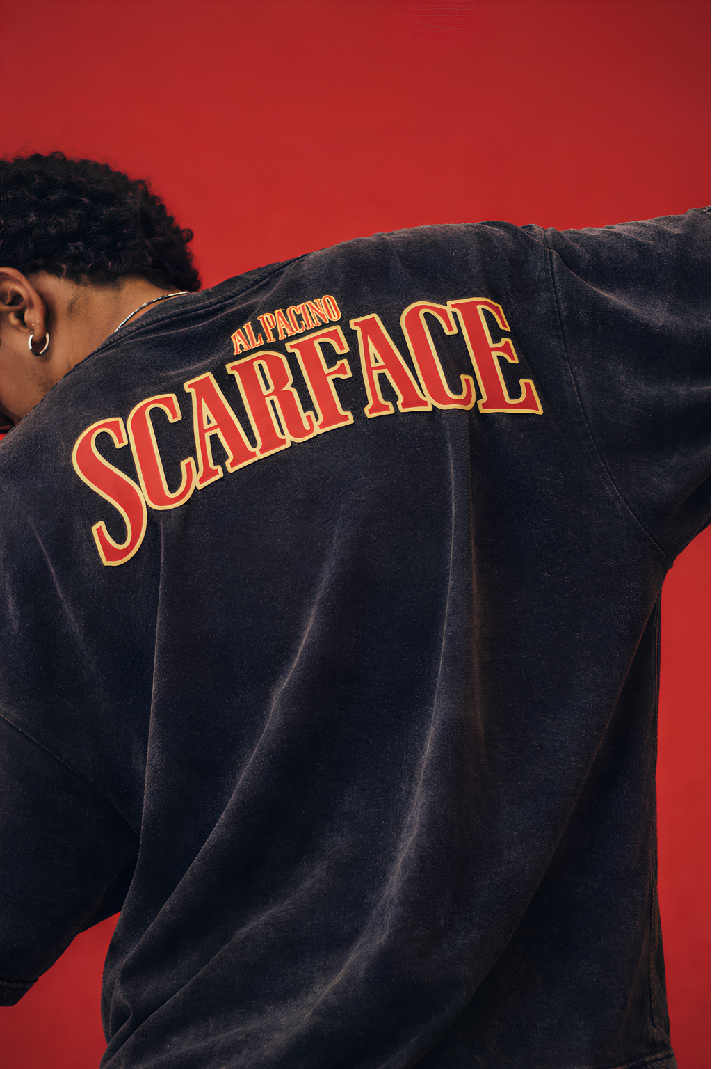 Scarface Acid Wash Oversized Tee