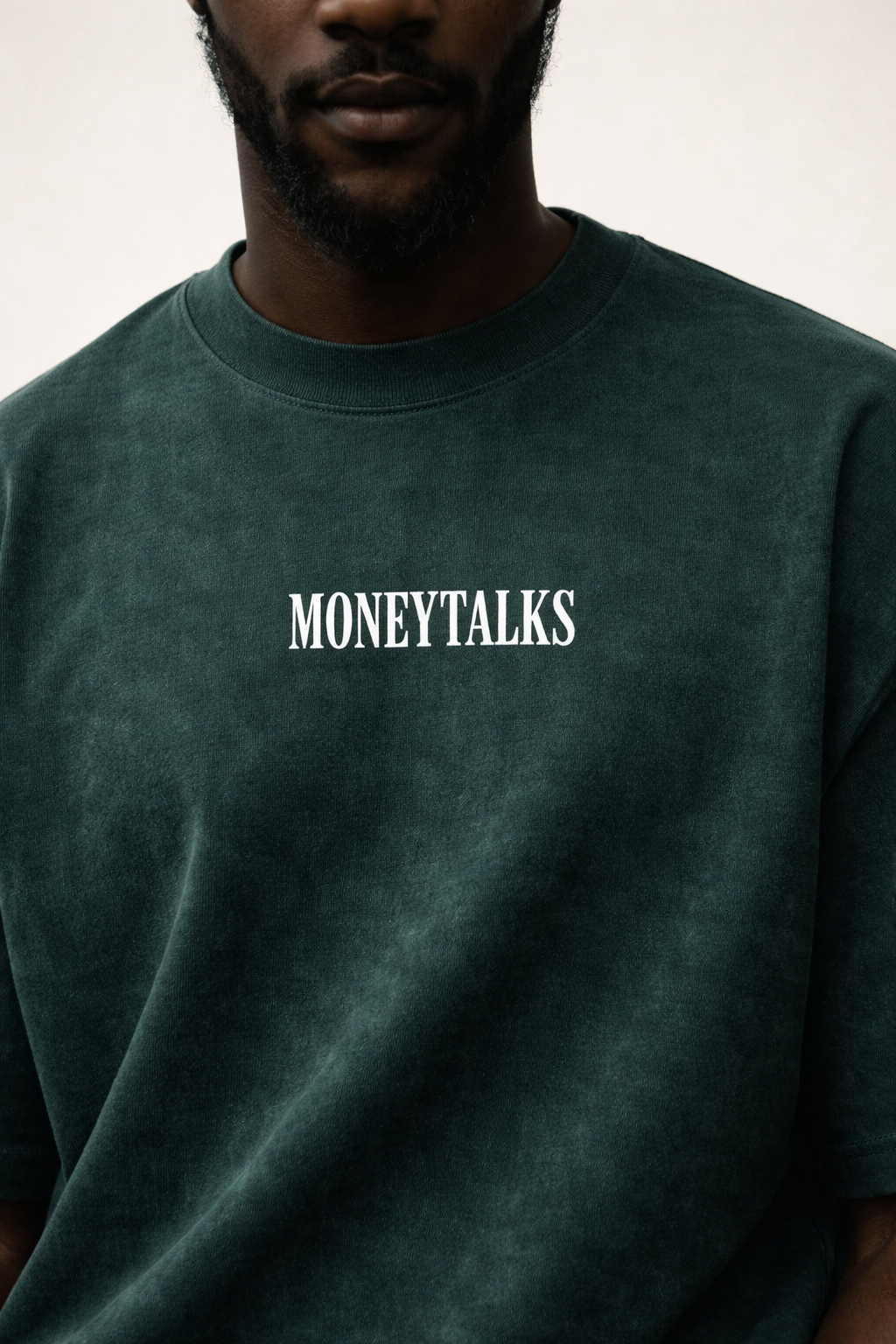 Money Talks Acid Wash Oversized Tee