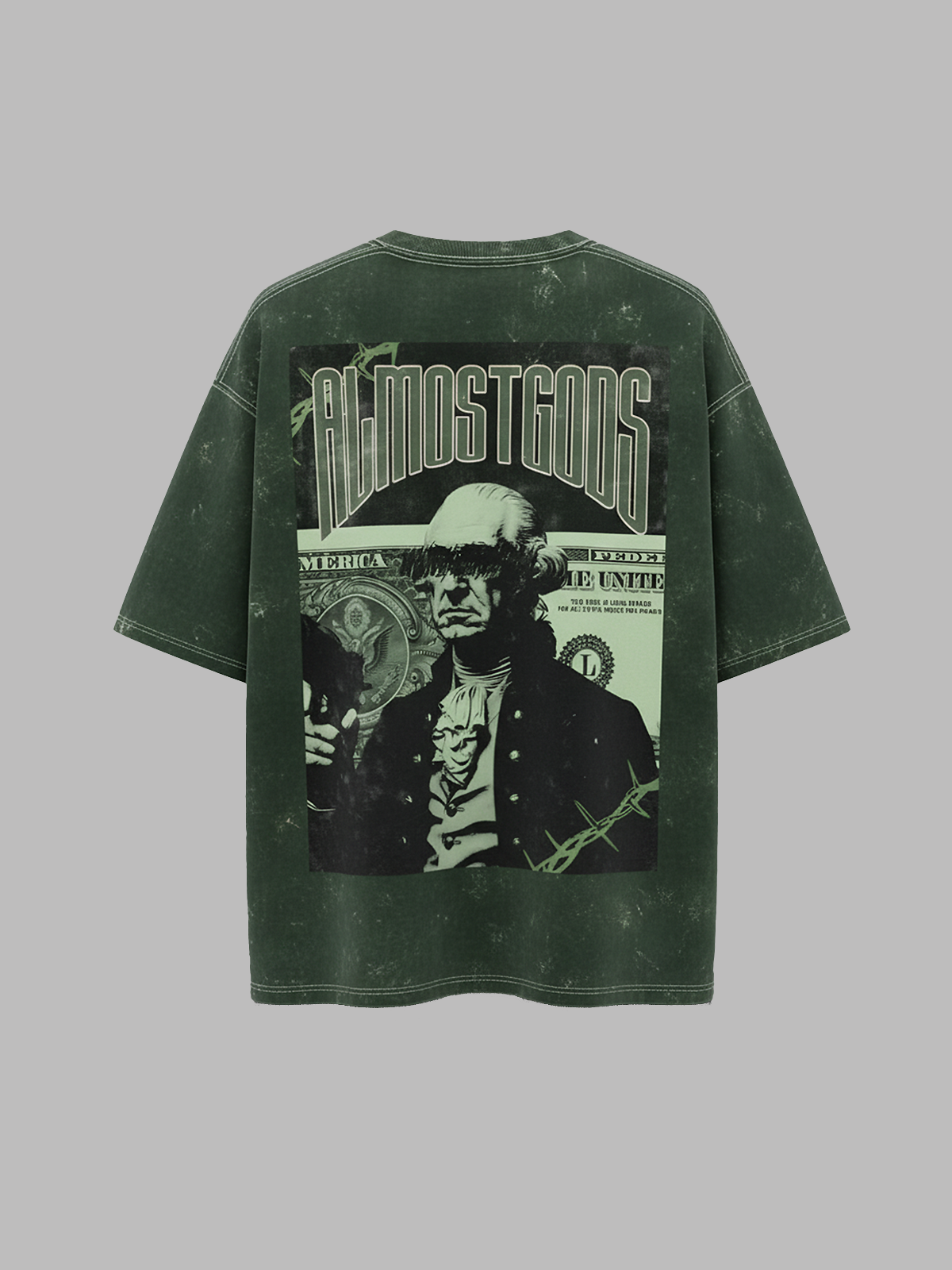 Money Talks – Acid Wash Oversized Tee