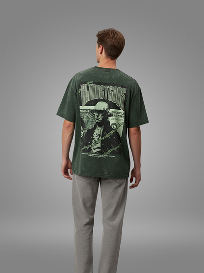 Money Talks – Acid Wash Oversized Tee