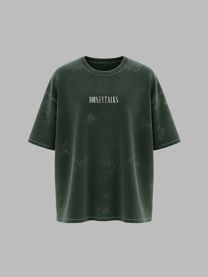 Money Talks – Acid Wash Oversized Tee