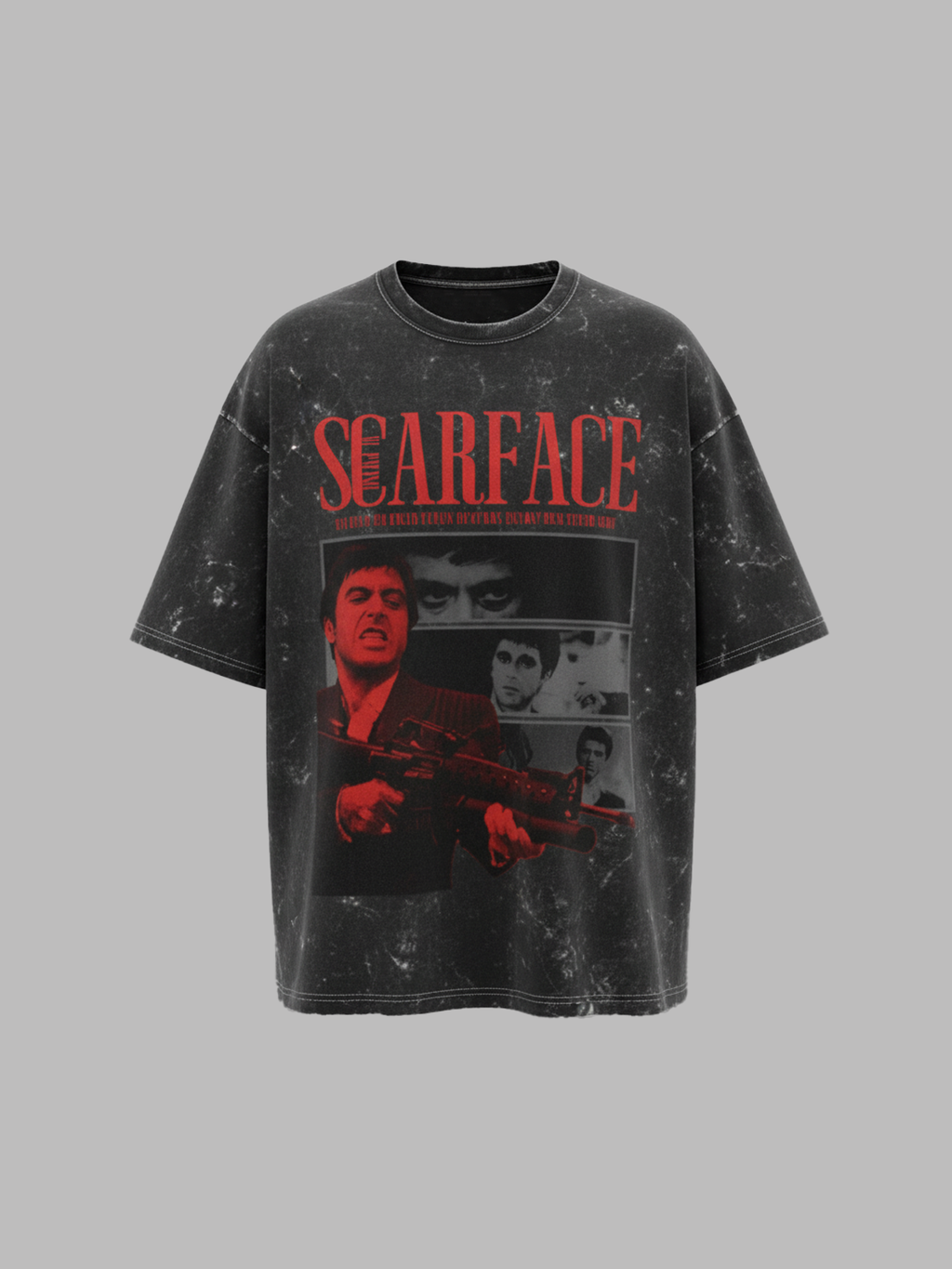 Scarface – Al Pacino Acid Wash Oversized Tee